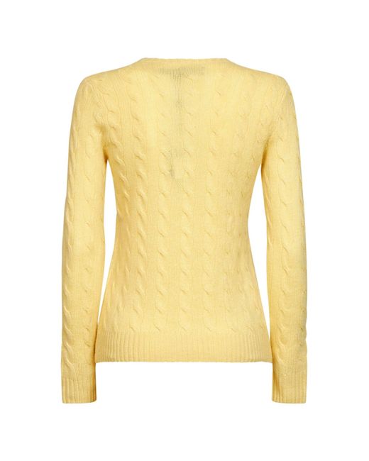 Polo Ralph Lauren Yellow Fall Cable-Knit Wool And Cashmere Sweater<Br