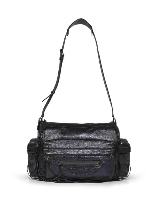 Balenciaga Black Le City Multipocket Crossbody Bag Medium for men