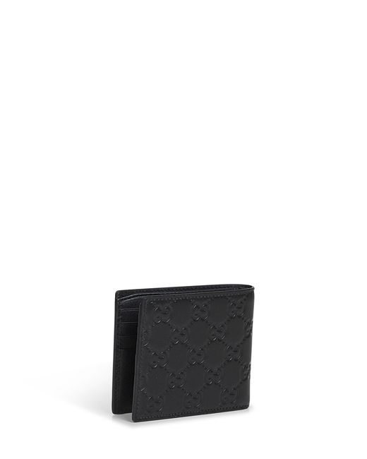 Gucci White Gg Emblem Bi-Fold Wallet for men