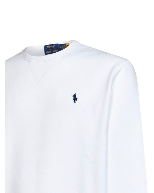 Polo Ralph Lauren White Cotton Blend Rl Sweatshirt for men