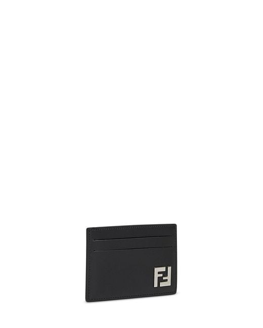 Fendi White Slim Squared Ff Card Holder for men