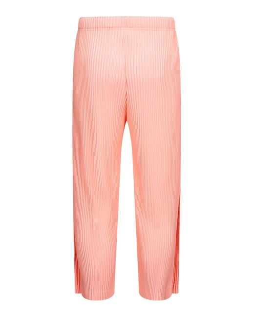 Homme Plissé Issey Miyake Pink Pleated Fabric Mc April Trousers for men