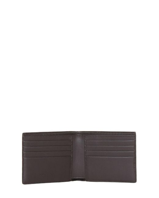 Bottega Veneta Gray Bi-Fold Intrecciato Wallet for men