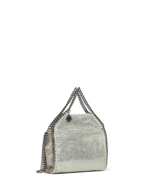 Stella McCartney Metallic Tote Bag Falabella Tiny Light Lime