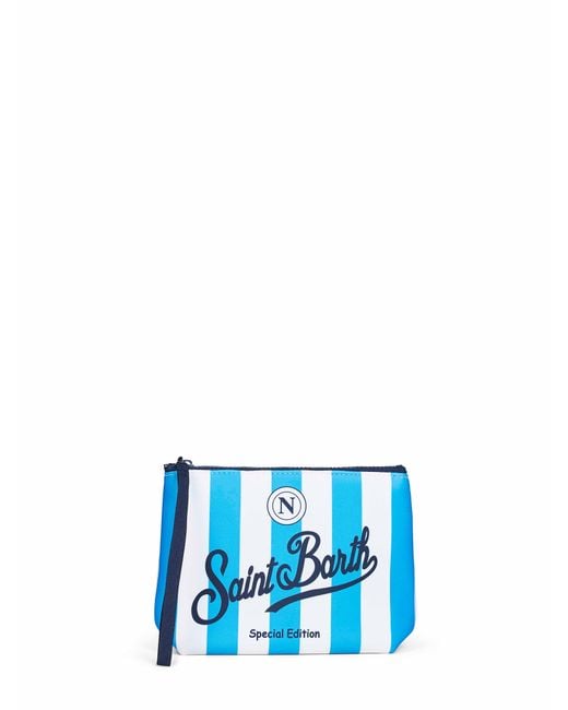 Mc2 Saint Barth Blue Aline Printed Clutch Bag for men