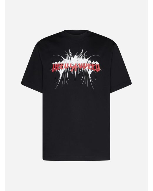 44 Label Group Black Speed Demon Cotton T-shirt for men