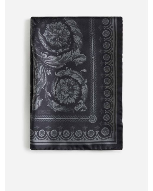 Versace Black Silk Scarfs for men