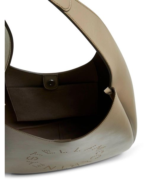 Borsa Tote Hobo Morbida Color Fango di Stella McCartney in Gray
