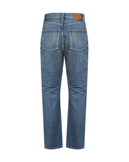 Saint Laurent Blue Medium Denim 90S Ankle-Length Jeans
