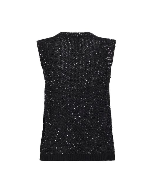 Golden Goose Deluxe Brand Black Sequin Mesh Journey Top