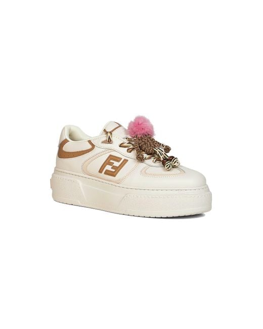 Sneakers Platform Match Bianche di Fendi in White