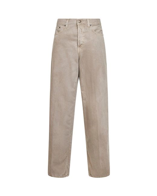 Haikure Gray Cotton And Linen Denim Bethany Boyfriend Jeans
