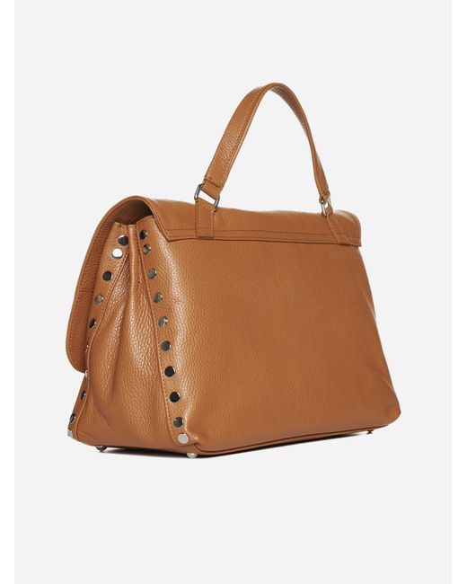 Zanellato Brown Postina M Daily Leather Bag