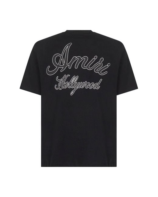 Amiri Black Jersey Hollywood T-Shirt for men
