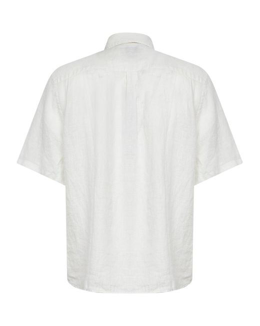 Mc2 Saint Barth White Polo Shirt Raphael Linen for men