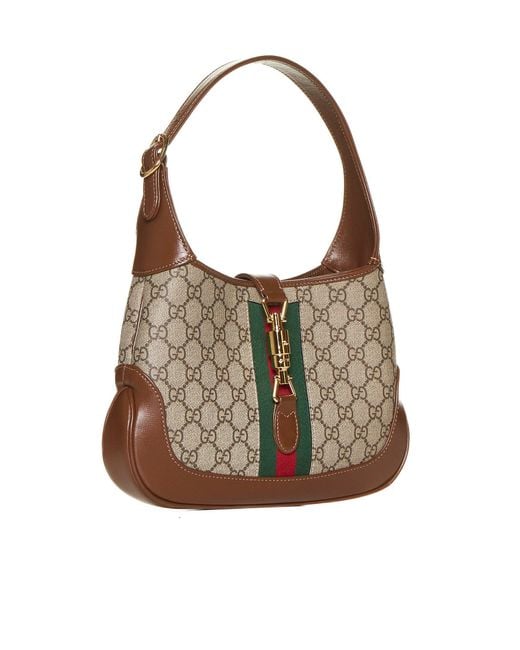 Gucci Brown Jackie 1961 Fabric Small Bag
