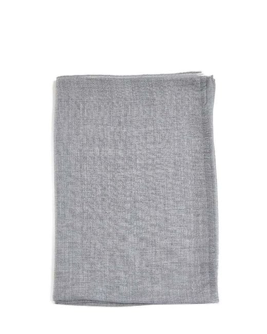 D 40 Gray Cashmere Scarf for men