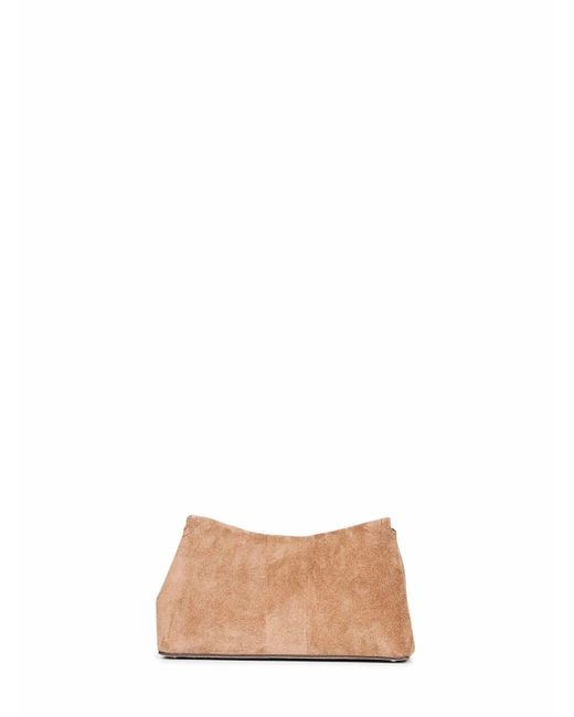 Totême  Natural Tobacco T-Lock Clutch Bag