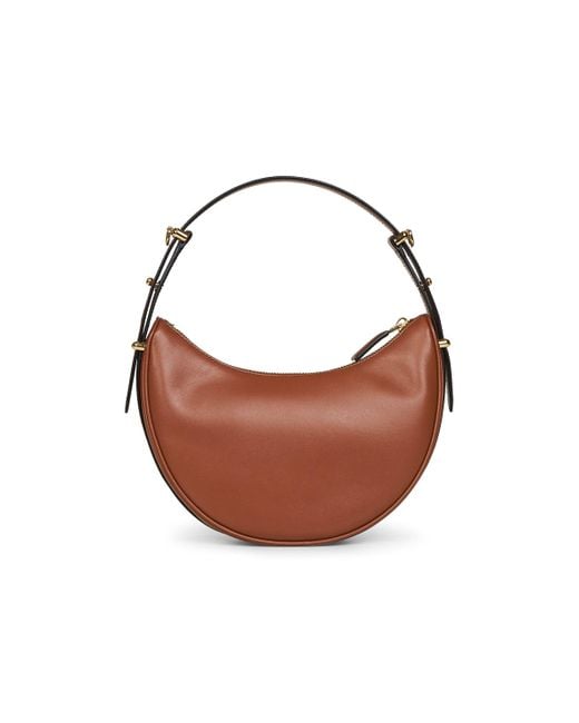 Prada Brown Cognac Prada Arqué Small Shoulder Bag