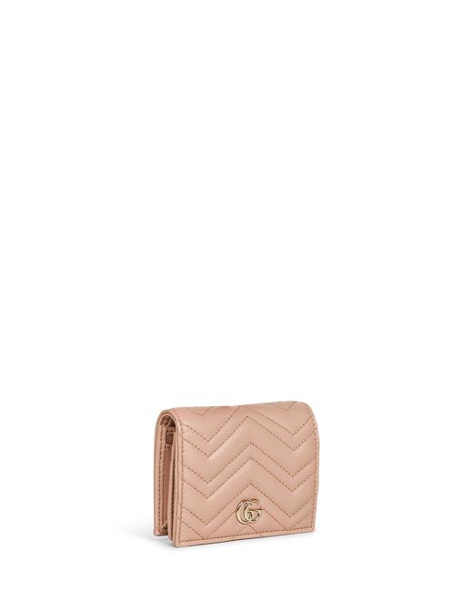 Gucci Pinky Gg Marmont Card Case Wallet