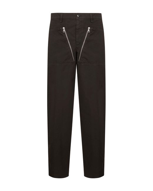 Dries Van Noten Black Cotton Canvas Straight-Leg Trousers for men