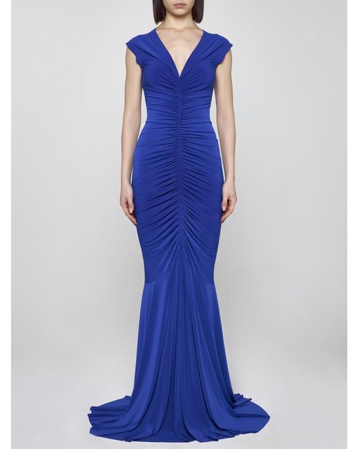 Norma Kamali Blue Dress