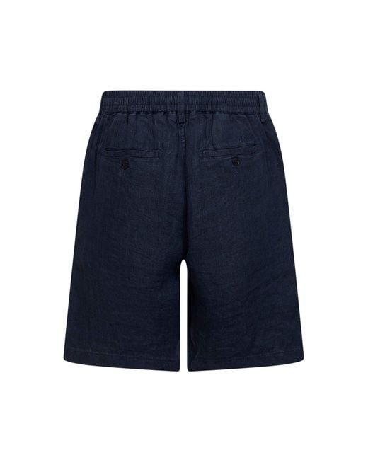 Mc2 Saint Barth Blue Bermuda Shorts Sebastian Linen for men