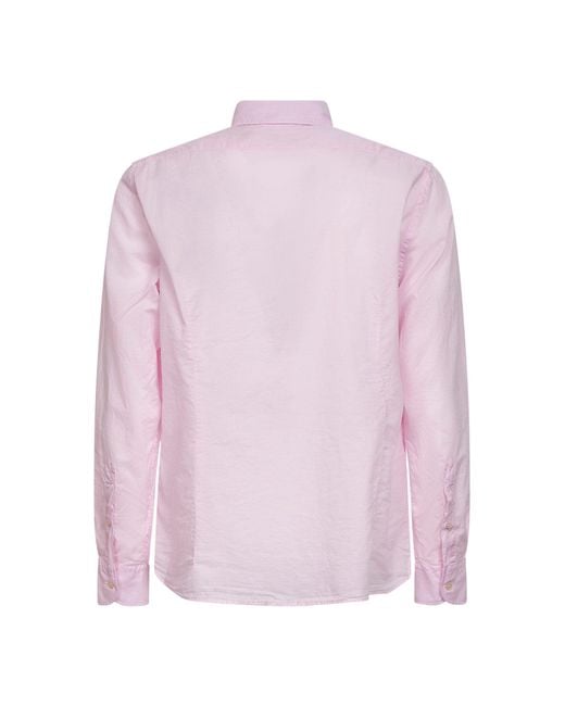 Mc2 Saint Barth Pink Chemise Shirt Voile Cotton for men