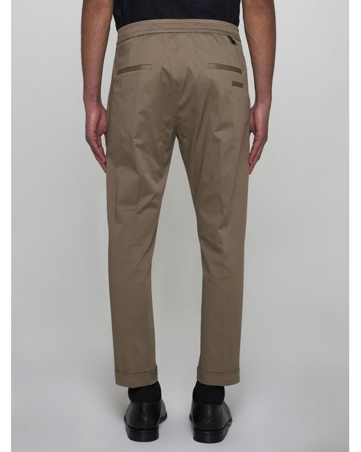 Low Brand Natural Riviera Stretch Cotton Trousers for men
