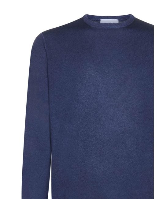 D 40 Blue Wool Crewneck Sweater for men