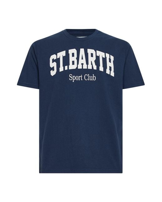 Mc2 Saint Barth Blue T-Shirt Denver Cotton for men