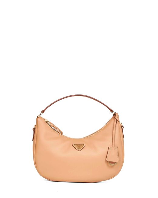 Prada Pink Natural Hobo Shoulder Bag