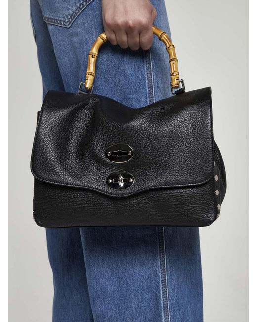 Zanellato Black Postina S Daily Leather Bag