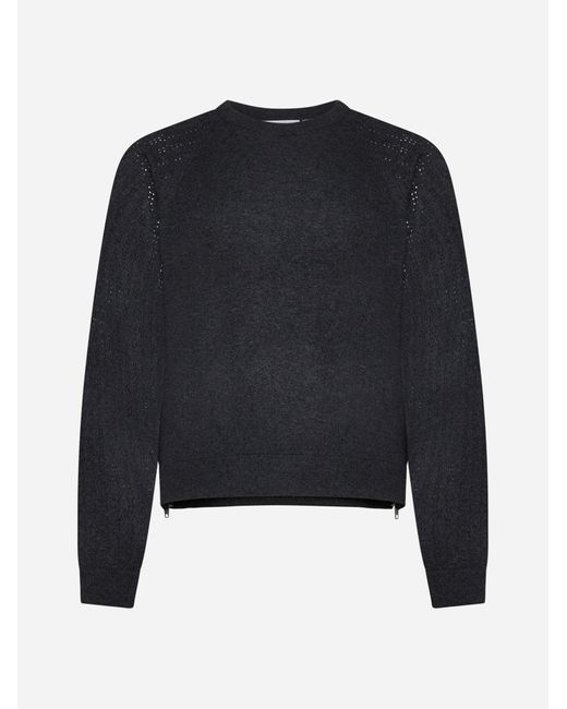 Random Identities Blue Wool And Cashmere Sweater for men