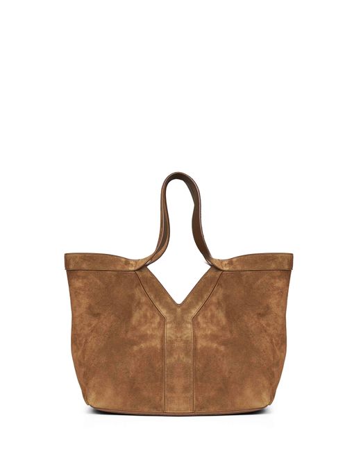 Saint Laurent Brown Cognac Y Small Tote Bag