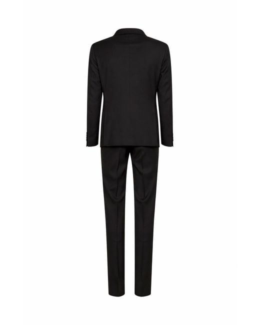 Tagliatore Black Suit Vesuvio Dark Virgin Wool for men