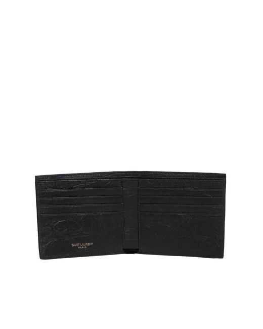 Saint Laurent Black Cassandre East/West Wallet for men