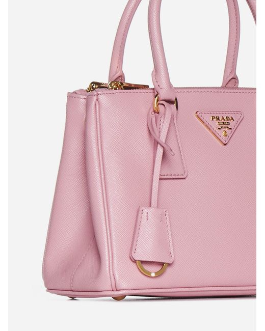 Prada Galleria Small Saffiano Leather Bag in Pink Lyst UK