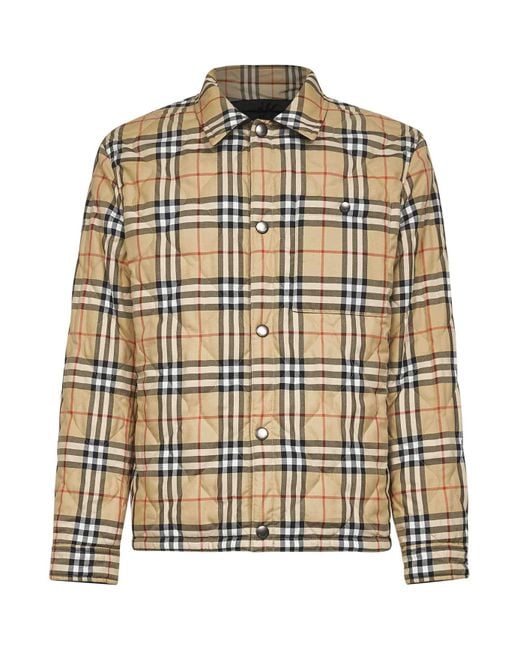 Burberry Black Reversible Quilted Nylon Overshirt Jackets for men
