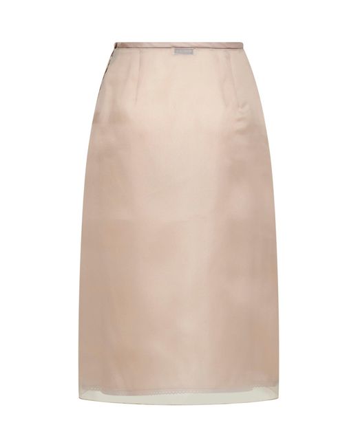 Blanca Vita Natural Organza Gunzy Pencil Skirt