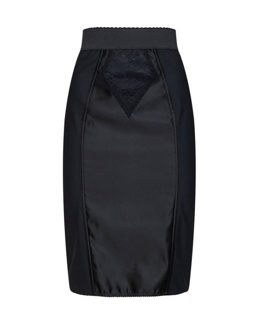 Dolce & Gabbana Black Pencil Midi Skirt