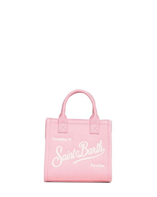 Mc2 Saint Barth Pink Vanity Bag Mini Handbag With Shoulder Strap