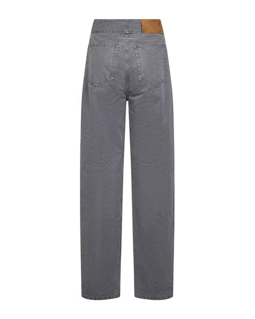 MM6 by Maison Margiela Gray Denim Straight-Leg Jeans