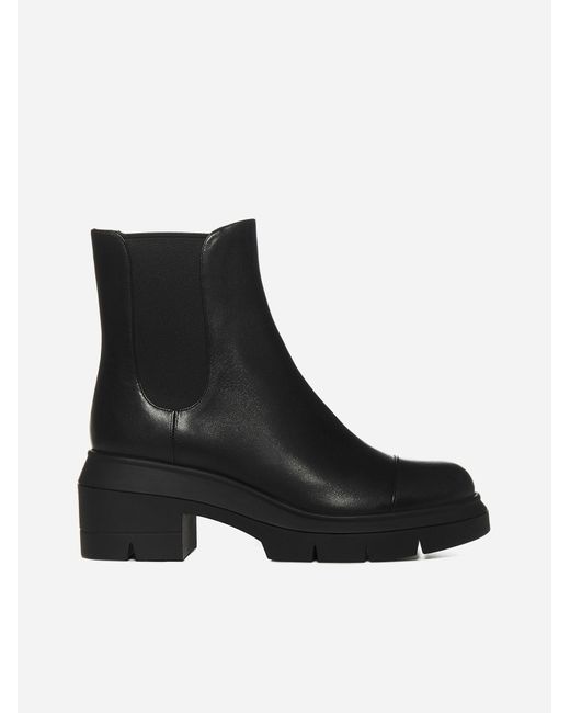 stuart weitzman women's norah block heel platform chelsea boots