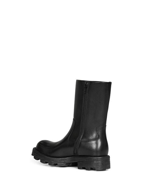 DIESEL Black D-Hammer Cut-Out Biker Boots