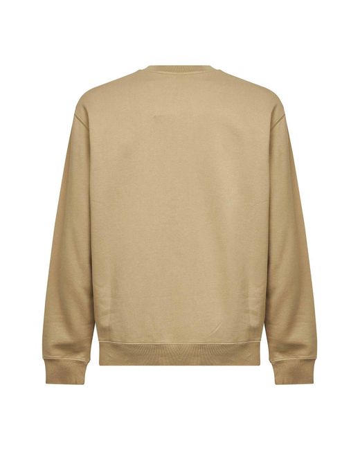 Jacquemus Natural Dark Organic Cotton Fleece The Gros Grain Sweatshirt for men