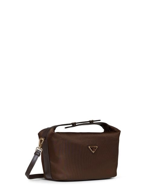 Prada Brown Burnt Prada Chérie Mini Handbag With Shoulder Strap