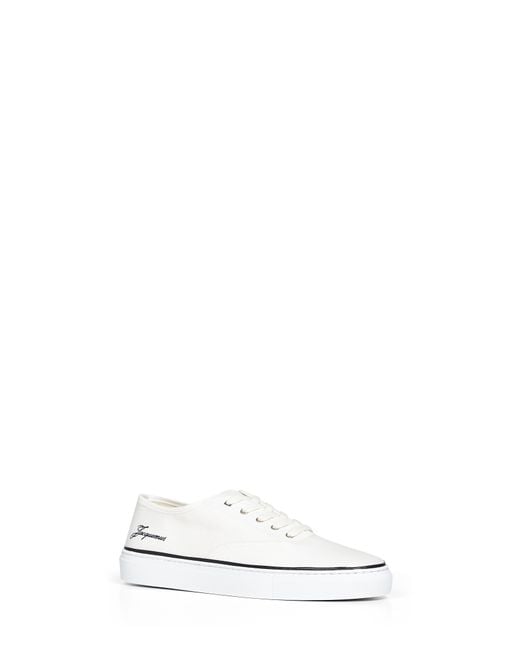Jacquemus White Ivory Canvas The Féfé Skate Sneakers for men