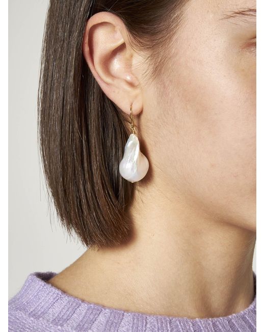 Jil Sander Natural Grainy Earrings
