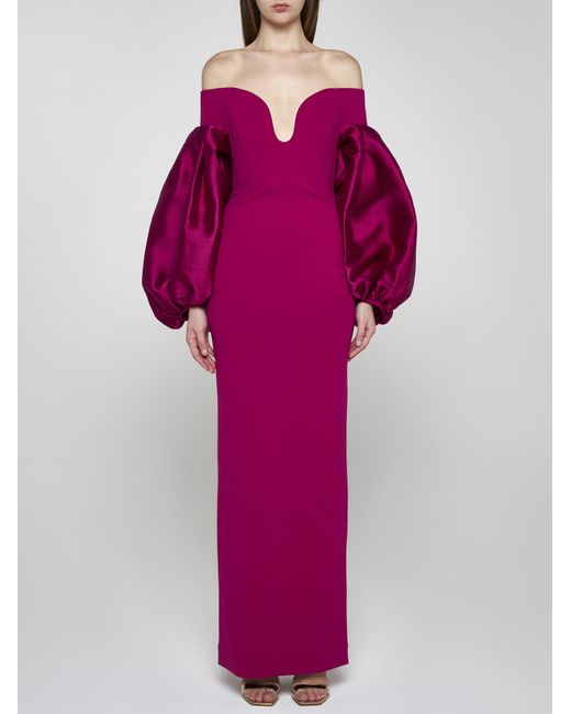 Solace London Purple Mora Maxi Dress